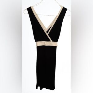 White House Black Market Black and White Sleeveless Sheath Dress
